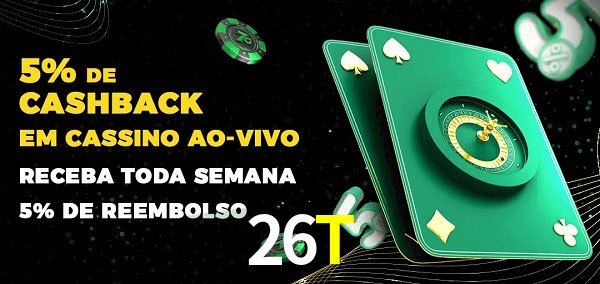 Promoções do cassino ao Vivo 26T